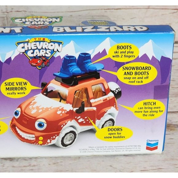 Chevron Cars Brent Blizzard Vintage Collectible Toy: Snowboard & Boots, Roof Rac - Picture 14 of 16